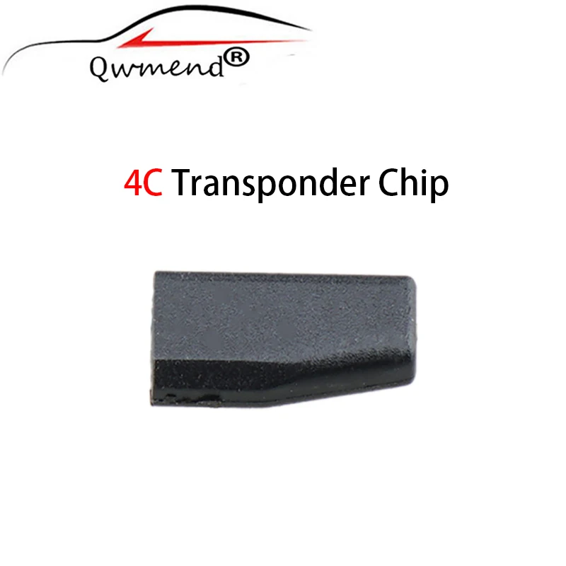 Qwmend Transponder Chip Id4C Carbon Blank Id4C Chip Per Toyota Camry Prado Corolla Crown Ford 2005-2011 Smart Car Key Chip Id 4C