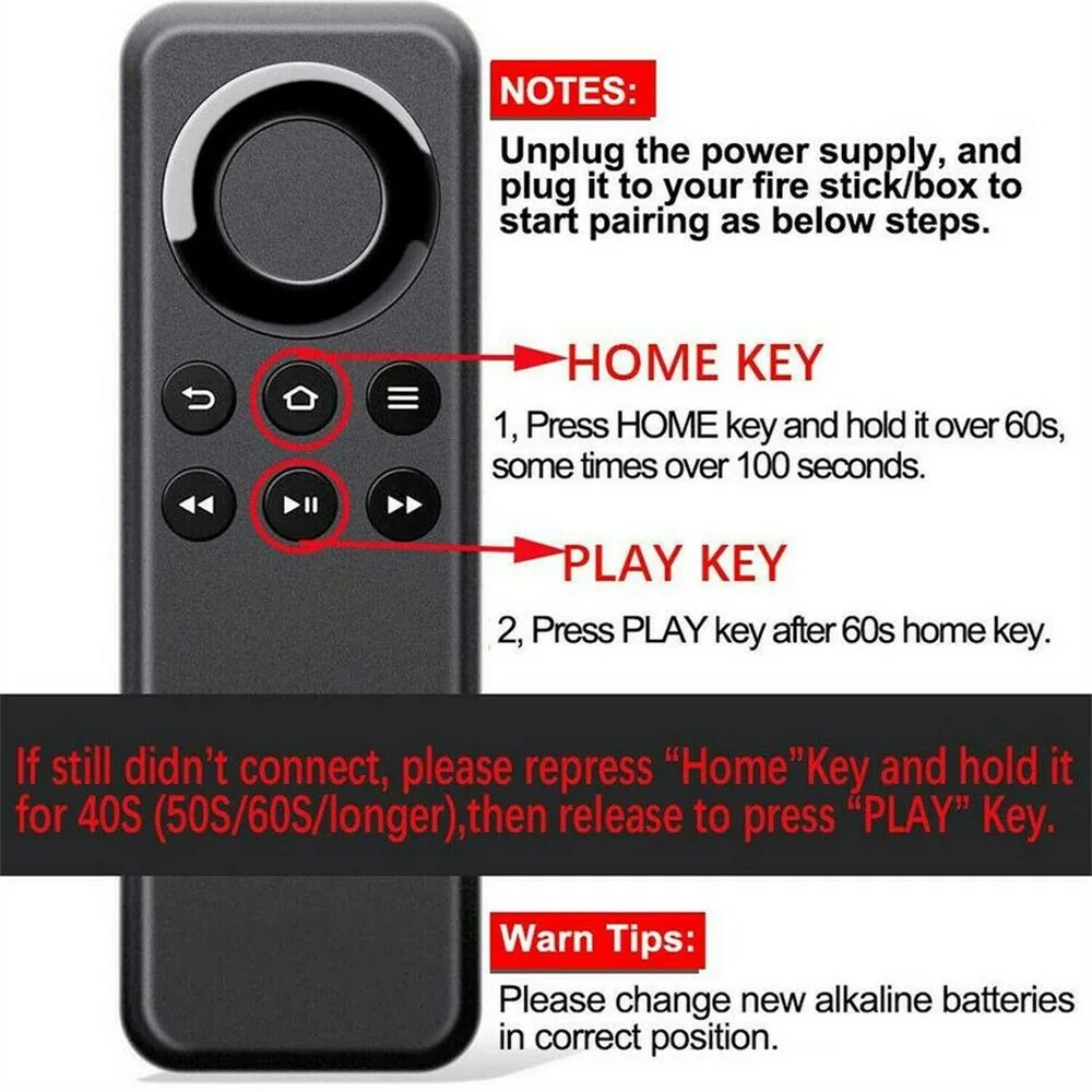 Telecomando Intelligente Tv Compatibile Bluetooth Sostituibile Per 2Nd-Gen Fire Tv 3Rd Gen Fire Tv Fire Stick Tv Player Box Cv98Lm