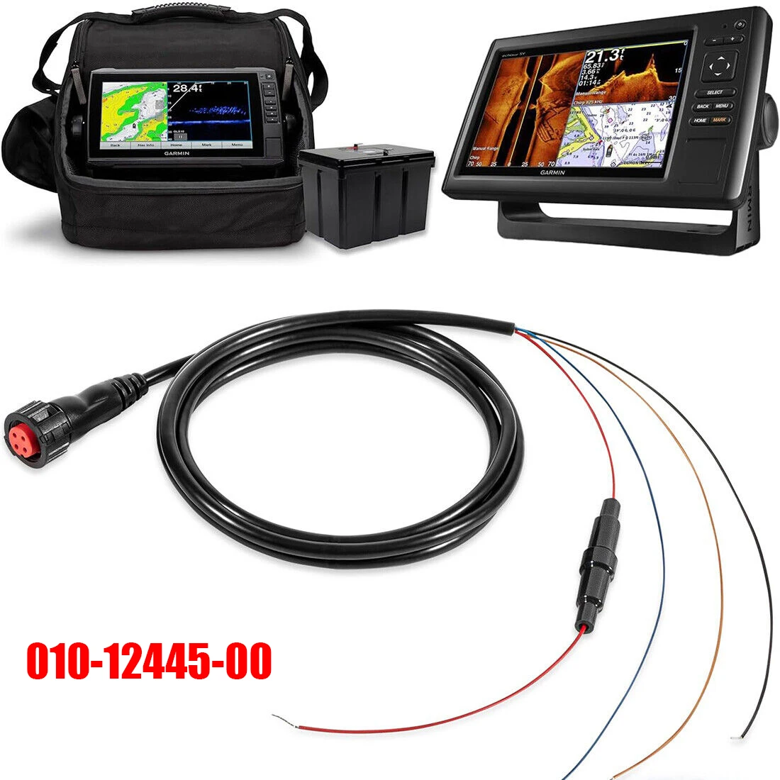 Tm 010-12445-00 Cavo Di Alimentazione/Dati Filettato Sostituzione A 4 Pin Per Trasduttori Garmin Echomap Chirp/Plus/Uhd, Gpsmap E Per Panoptix