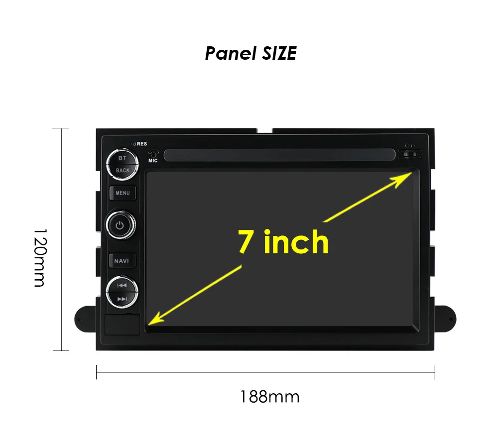 Navigazione Radio Android 2Din Per Ford F150, F250, F350, 500, Explorer, Focus, Fusion, Mustang, Edge