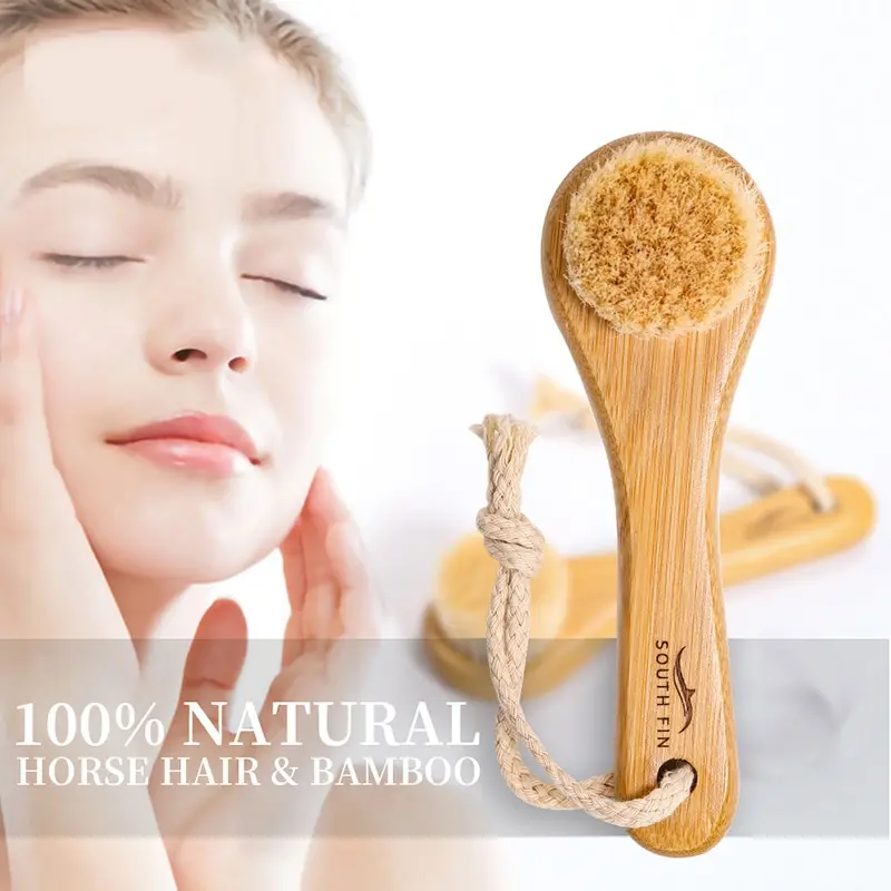 1Pc Spazzola Esfoliante Spazzola Per La Pulizia Del Viso Capelli Di Bambù Massaggio Per La Pulizia Del Viso Spazzola Per La Cura Del Viso Pulizia Prof