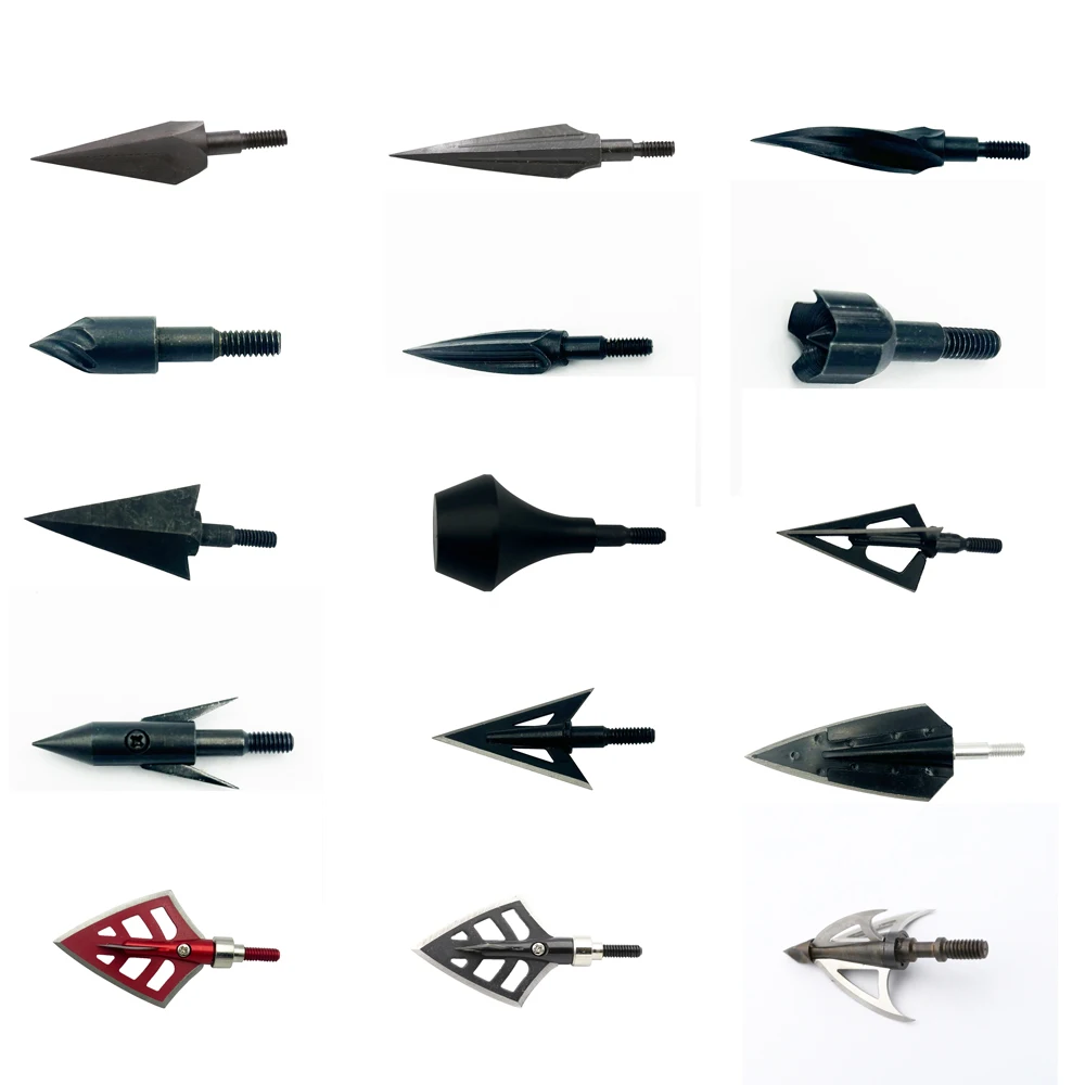 6 Pezzi Teste Di Freccia 100Gn- 160Gn Punte Di Frecce Broadheads Per Arco Composto/Ricurvo Balestre Caccia Freccia Broadheads Accessori