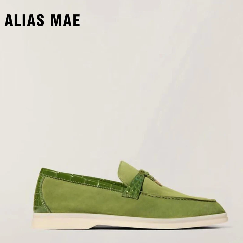 Alias Mae Top Luxury Designer Dress Banchetto Leggero Fondo Piatto Scarpe Da Donna Versatili Mocassini In Pelle A Contrasto Scarpe Da Barca