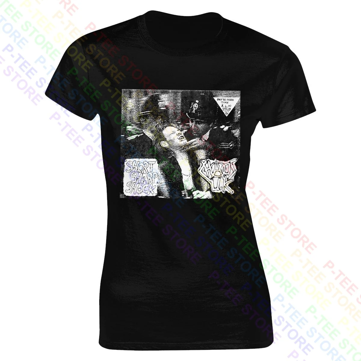 Chaos Uk-T-Shirt Da Donna Short Sharp Shock T-Shirt Da Donna Rare Trend Natural Hot Deals T-Shirt Femminile