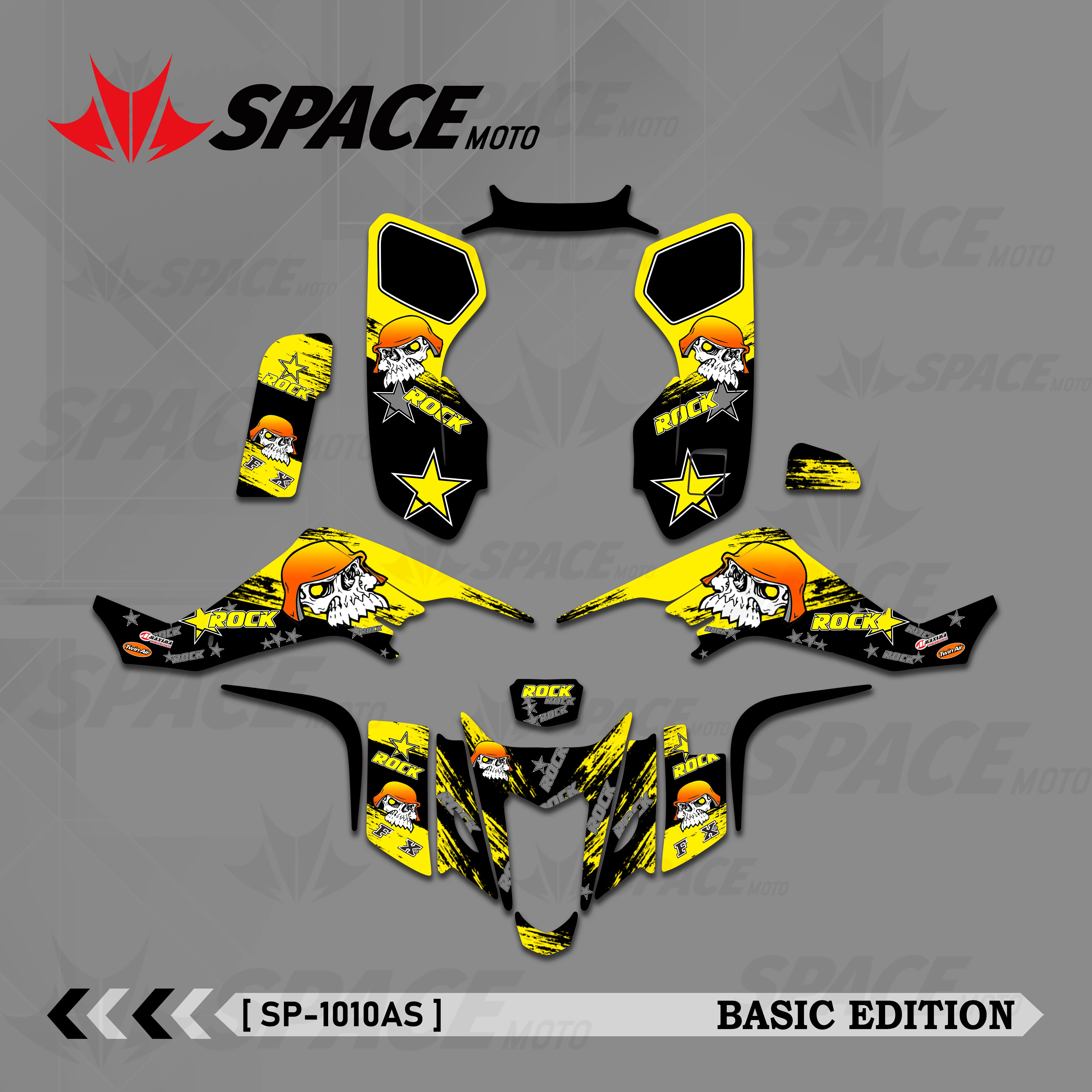 Space Full Graphics Decalcomanie Adesivi Sfondo Moto Numero Personalizzato Per Suzuki Ltz400 Ltz 400 2003 2004 2005 2006 2007 2008