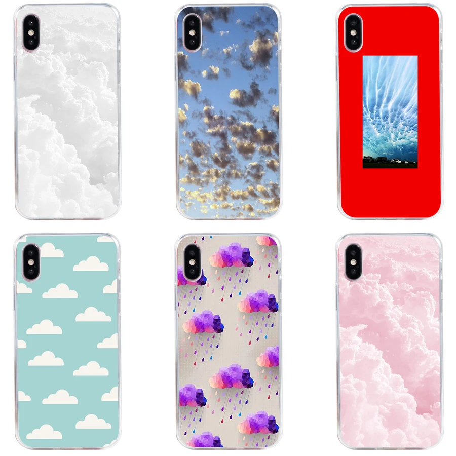 90H Clouds On Blue Sky Custodia Morbida In Silicone Tpu Cover Per Iphone 5 5S Se X Xr Xs Max Case