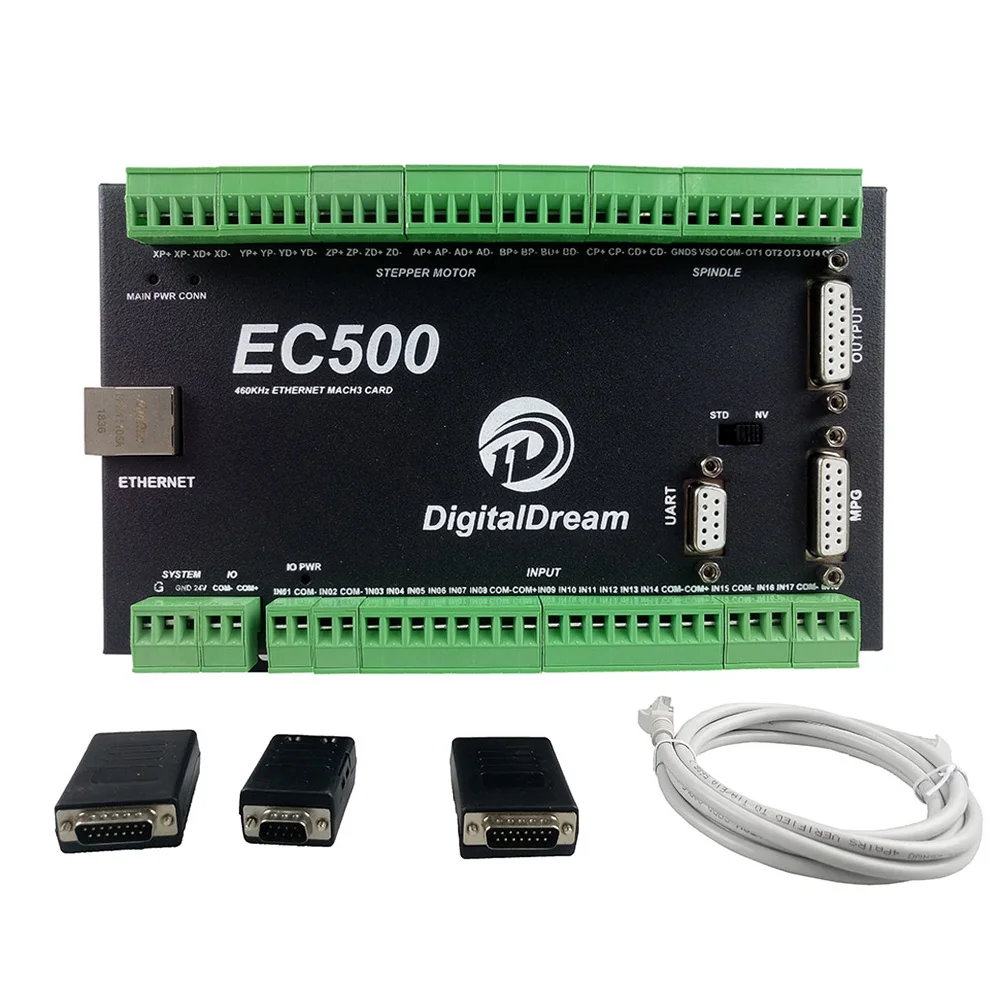 Cnc Mach3 Ethernet Motion Controller Ec500 460Khz 3/4/5/6 Axis Motion Control Card Per Fresatrice