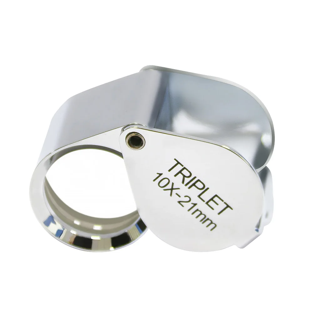 Strumenti Ottici In Vetro Gemologico Di Piccole Dimensioni Da 21Mm Triplet Tascabile Di Marca Flable 10X Gem Loupe