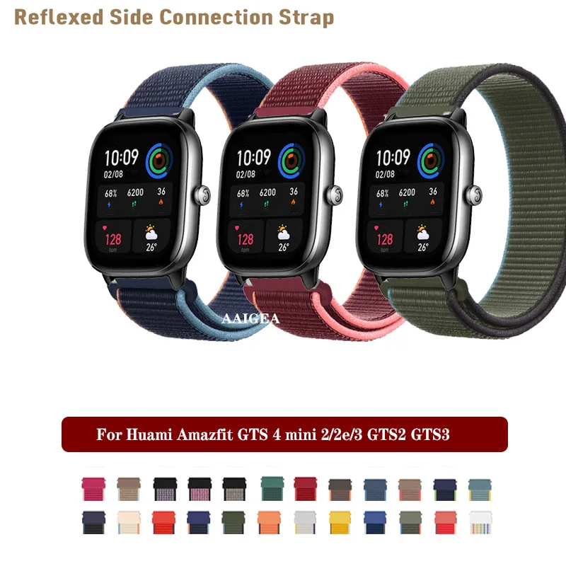 Cinturino In Nylon Da 20Mm Per Huami Amazfit Gts 4 Mini 2/2E/3 Gts2 Gts3 / Bip 3 Pro Lite S U Pop / Samsung Galaxy Watch 4 5