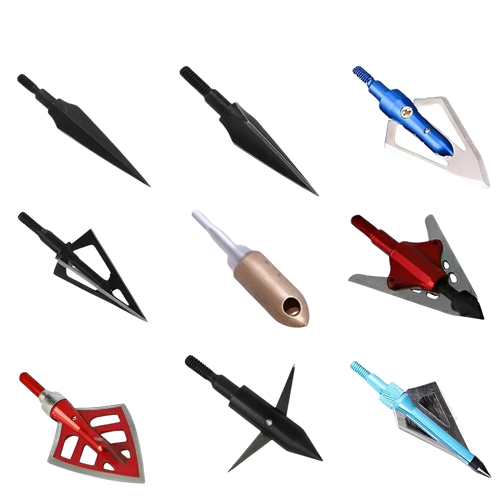 3 Pezzi Teste Di Freccia 100Gn- 160Gn Punte Di Frecce Broadheads Per Arco Composto/Ricurvo Balestre Caccia Freccia Broadheads Accessori