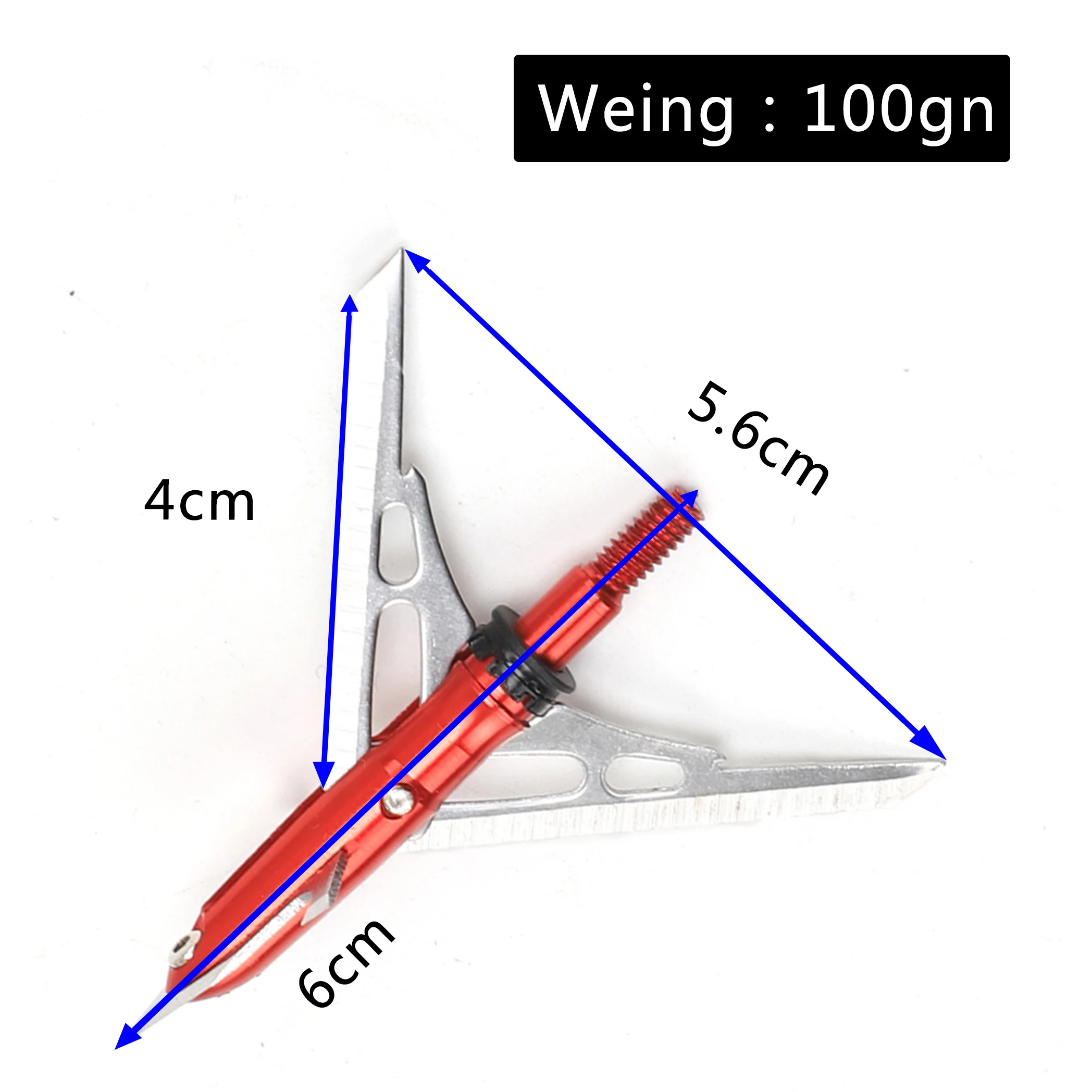 Caccia Broadhead 100 Grano Balestra Punta Di Freccia Tiro Con L'Arco Composto Arco Ricurvo Frecce Testa Punte In Acciaio Inox Punto