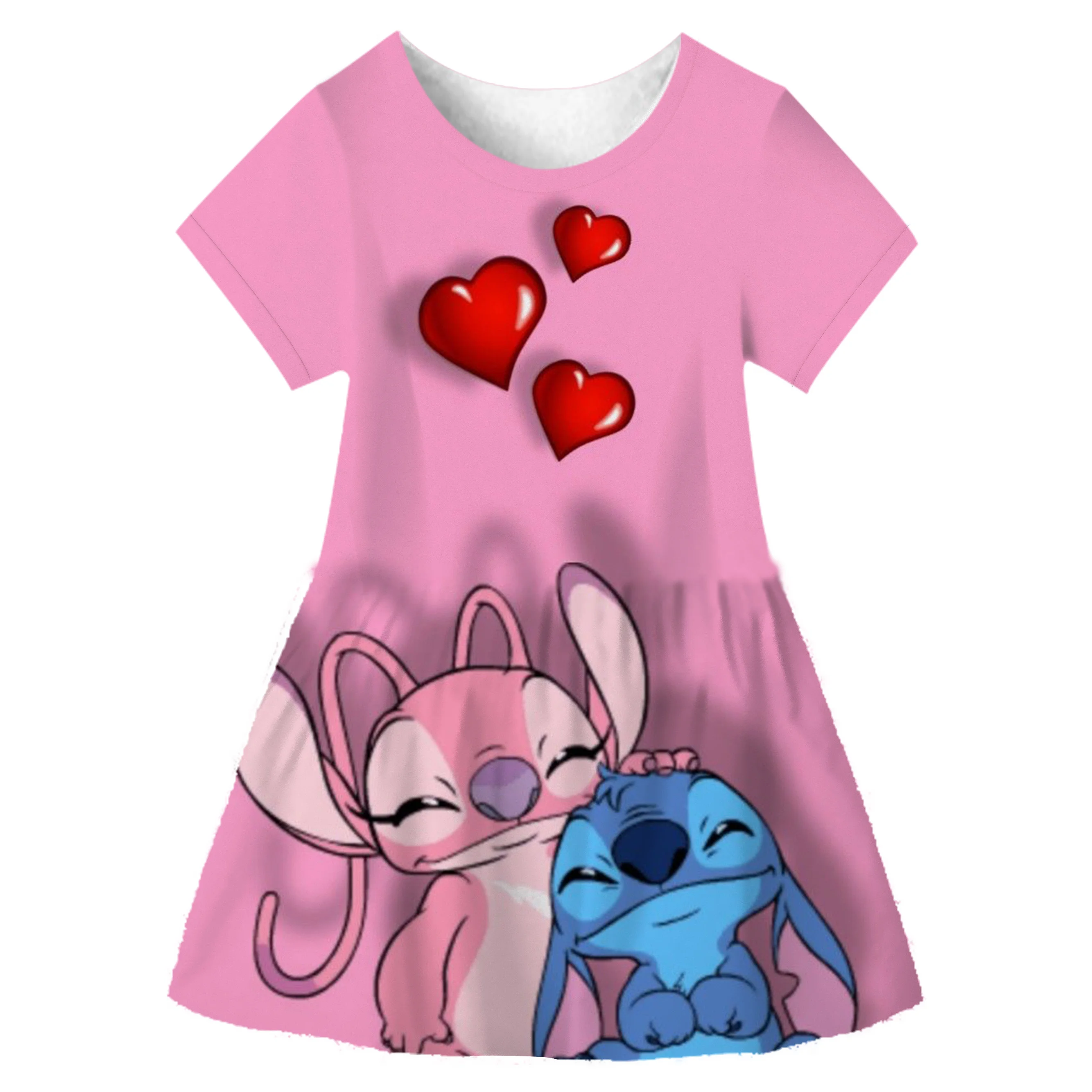 Stitch New Kids Dresses For Girls Summer Dress Child Baby Sweet Princess Disney Stich Dress Designer Dress Baby Girl Clothes