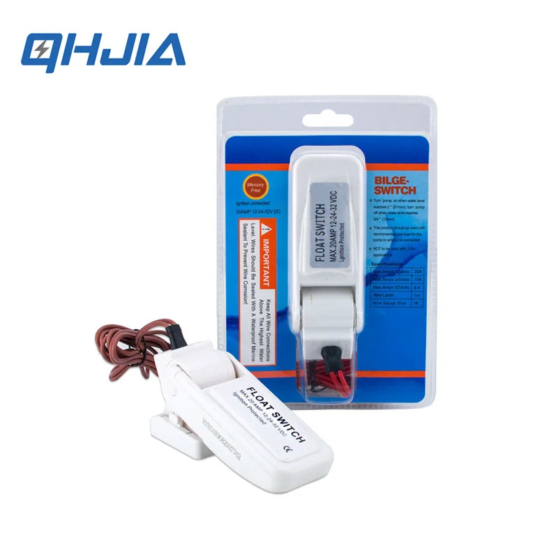 Interruttore Pompa Acqua Dc 12V Barca Elettrica Automatica Pompa Di Sentina Marina Galleggiante Regolatore Livello Acqua Interruttore Sensore Di Fluss