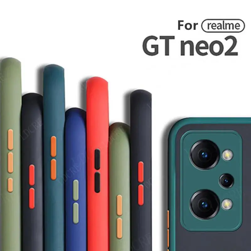 Per Cover Oppo Realme Gt Neo 2 Custodia Per Realme Gt Neo 2 Capas Paraurti Custodia Opaca Traslucida Per Realme Gt Neo 2 Gt 2 Gt2 Custodia