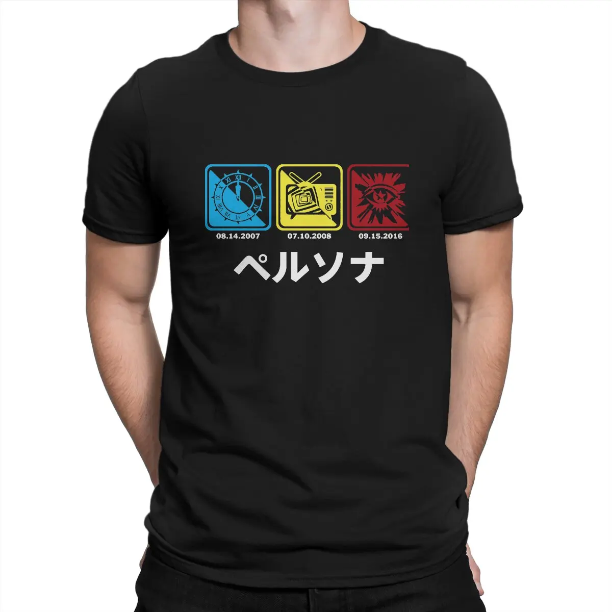 Magliette Cuotas T-Shirt Vintage In Cotone Da Uomo Girocollo S-Shin Megami Tensei Personas Camicia Manica Corta Abbigliamento Regalo Di Compleanno