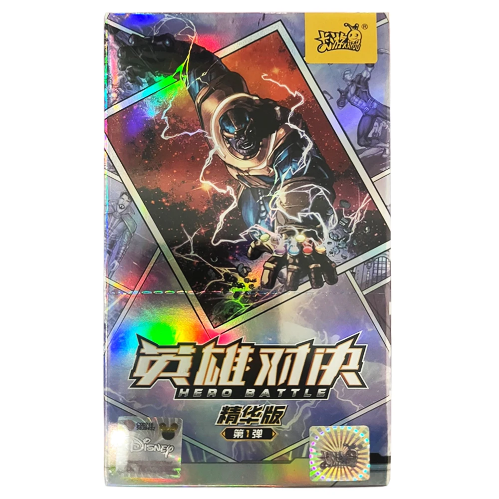 New Marvel Hero Battle Thanos Collection Cards For Children Iron Man Spider-Man Venom Bronzing Anime Collectible Flash Card Toys