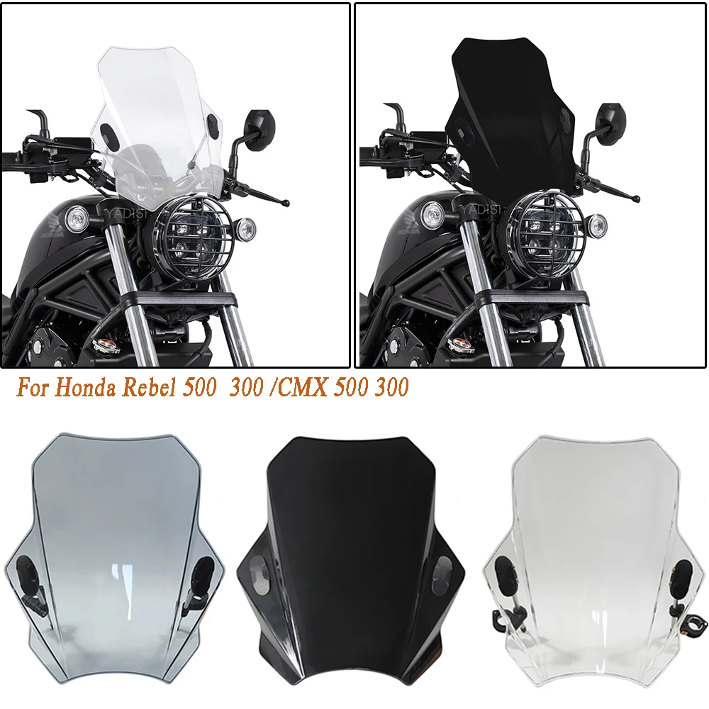 Per Honda Rebel 500 Rebel 300 Rebel Cmx300 Cmx500 Cmx 500 300 2017-2022Parabrezza Parabrezza Deflettore Coperture Schermo Modificato Mo