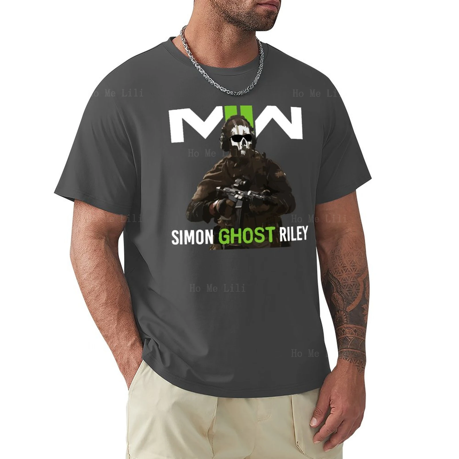 Simon Ghost Rachel Mw2 T-Shirt Oversize Vestiti Carini Vestiti Kawaii Mens Graphic Anime Oversize