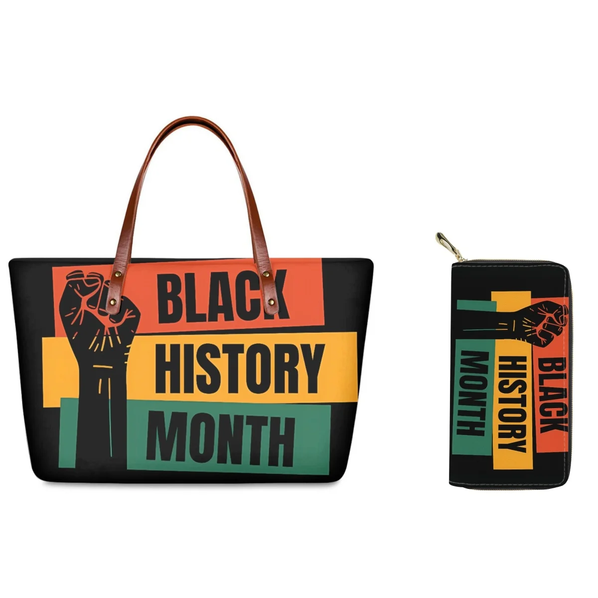 Forudesigns Black History Mese Tema 2 Pezzi/Set Totes Bags Fashion Ladies Borse Di Grande Capacità High Street Comodo Shopping