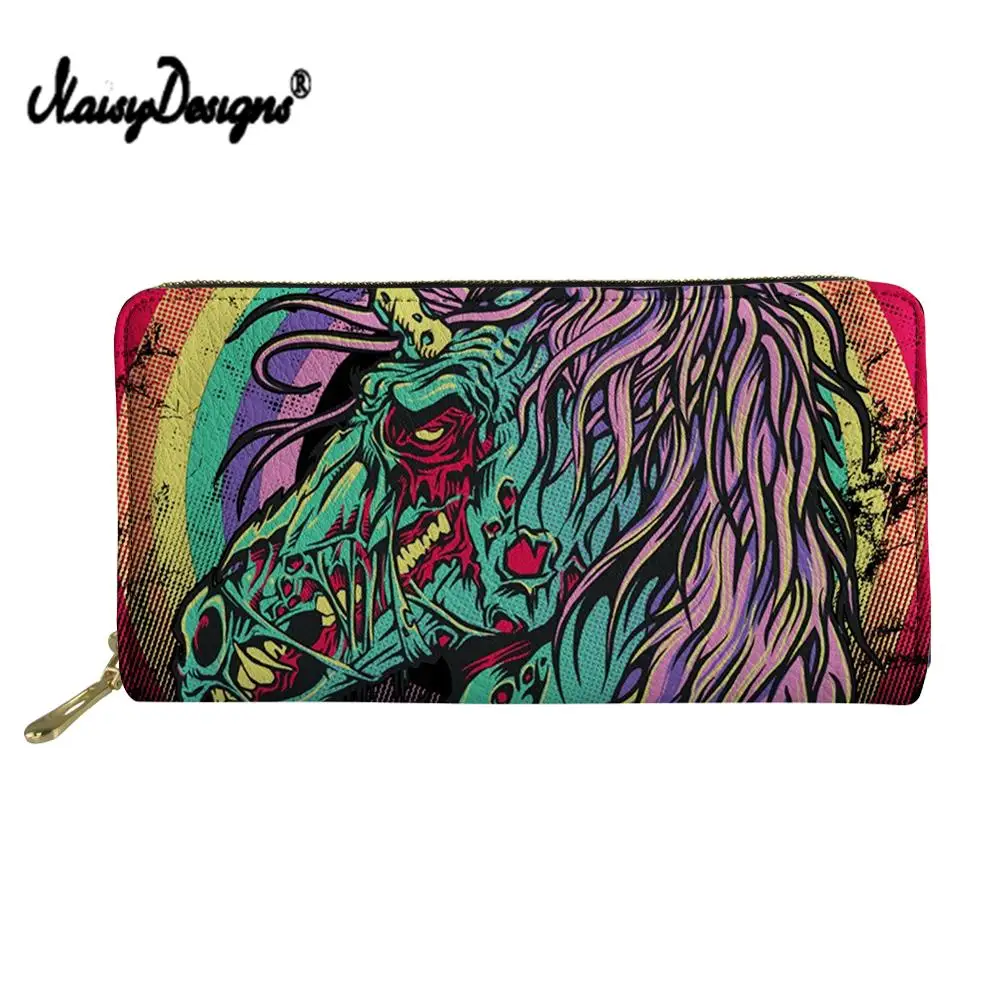 Noisydesigns Portafogli In Pelle Di Unicorno Portafogli Moda Femminile Portamonete Borse Da Donna Portafogli Frizione Lunga Borsa Per Soldi Dropshippi