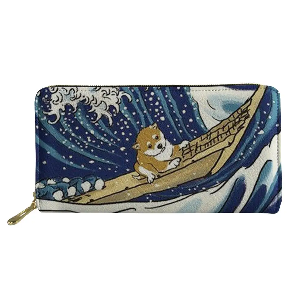 Hycool 2020 Nuovo Arrivo Cat Dog Shiba Inu Paw Pattern Unisex Uomo Donna Moda Pu Portafoglio In Pelle Lady Casual Card Money Purse