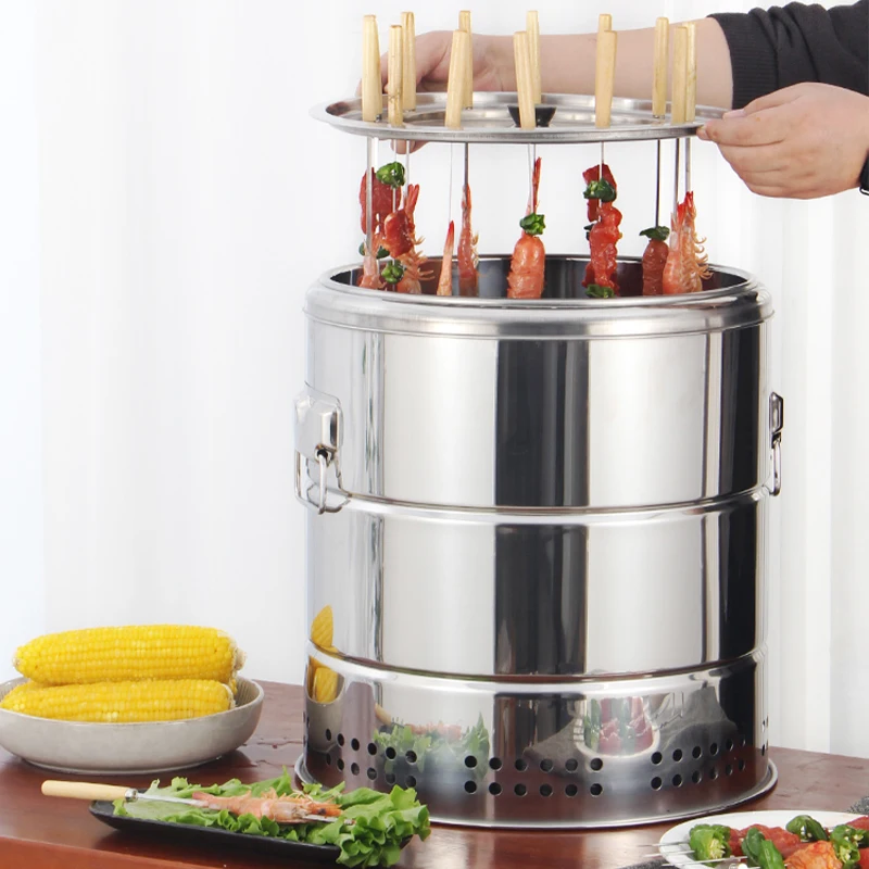 Prezzo All'Ingrosso Spiedini Appesi Forno Per Barbecue A Carbone, Barili Per Barbecue Per Ristorante