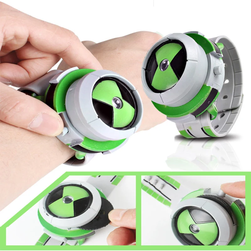 Ben 10 Toys Cartoon 3D Projector Watch Genuine Children Watches Anime Figures Action Model Cosplay Toys For Boys Regali Di Compleanno