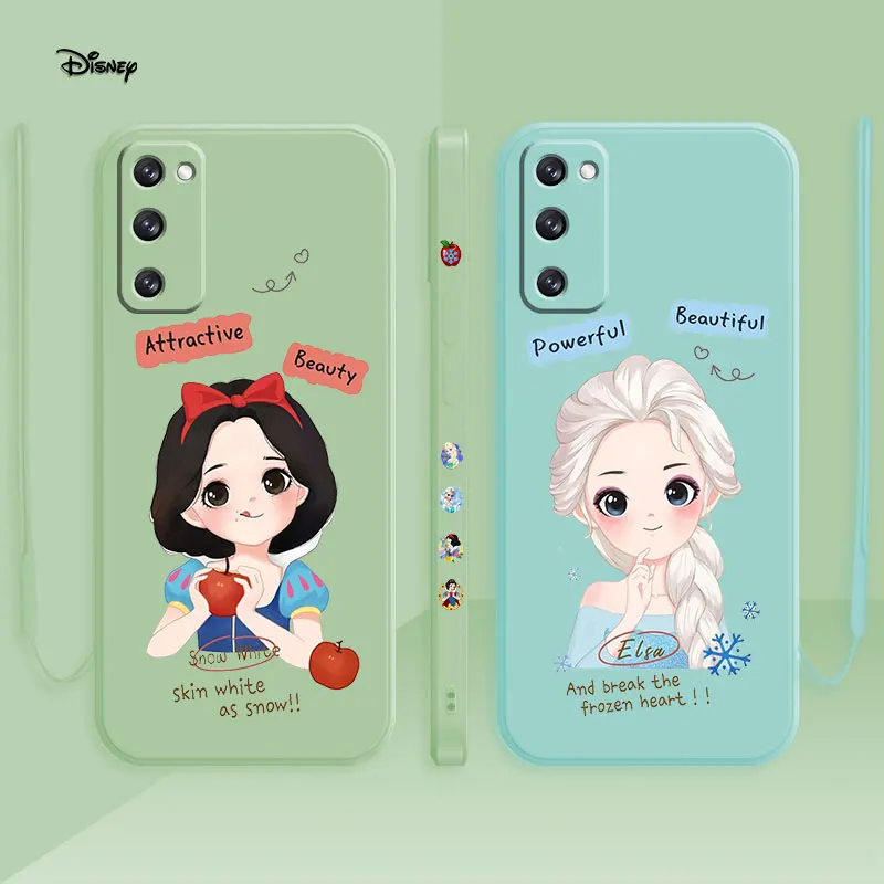 Custodia Per Telefono Per Samsung Galaxy S20 S21 S22 Ultra Fe S8 S9 S10 Plus S10 S10E Note 20 10Lite Cover Princess Snow White Queen Elsa