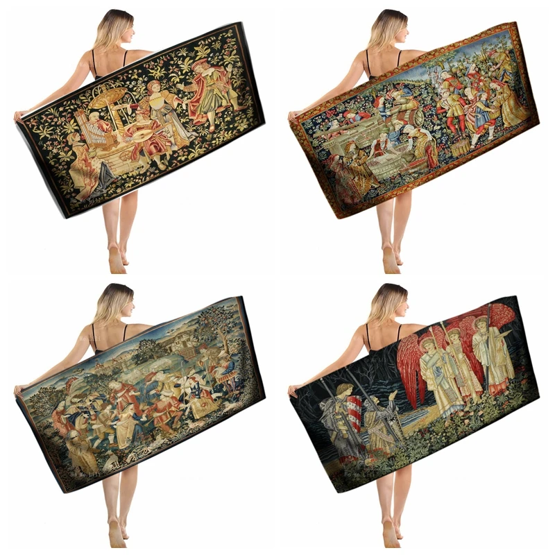Paraurti Da Vino Medievale In Stile Mille Fleurs Raccogli I Pastorin Asciugamano Pastorale A Rapida Asciugatura Da Ballo Rotondo Di Ho Me Lili