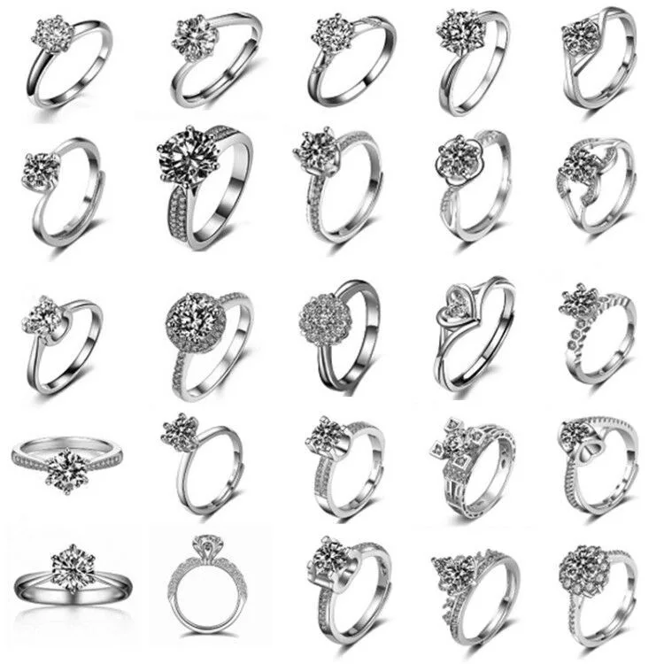 2023 Moda Donna Moissanite Classic Six Claw One Carat Wedding Business Decoration Gift Ring