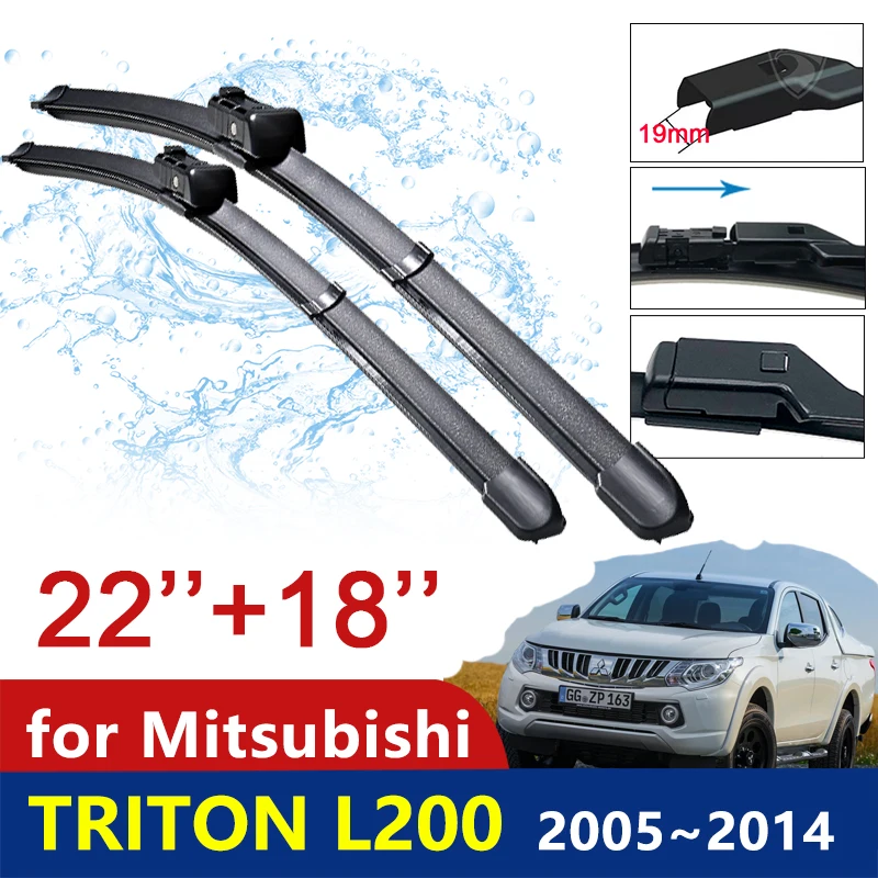 Per Mitsubishi L200 Triton Strada Strakar Sportero Hunter 2005 ~ 2014 Tergicristalli Per Auto Tergicristalli Accessori Auto Adesivi