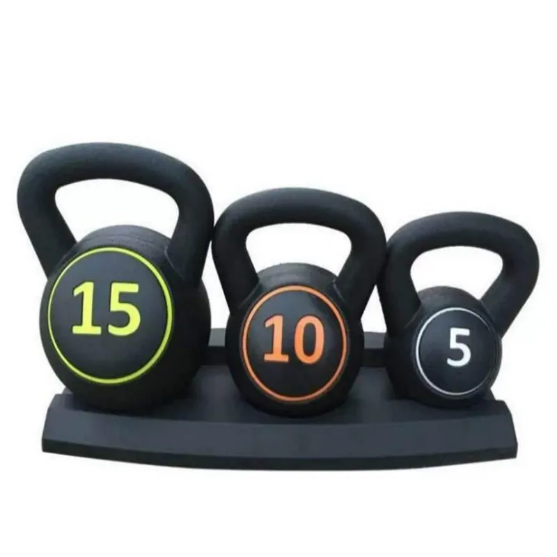 Manubrio Con Impugnatura Kettlebell In 3 Pezzi Per Palestra Allenamenti A Casa Esercizio Fitness Peso Set 5Lb, 10Lb, 15Lb Pesi Con Custodia