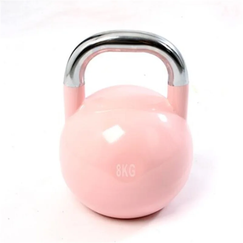 Fitness Lifting Pot Manubri Kettlebell In Acciaio Stoving Vernice Bollitore-Campana Spray-Vernice Kettlebells