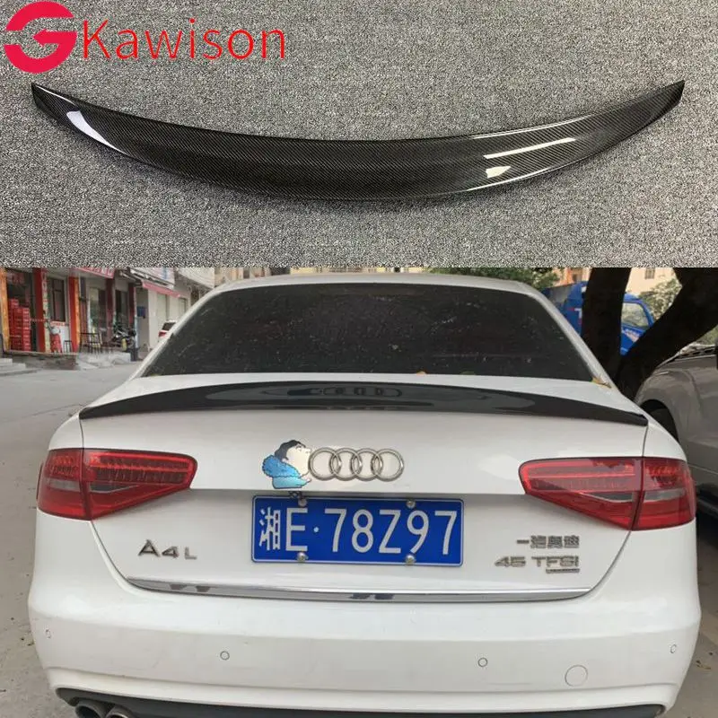 Ala Spoiler Posteriore In Fibra Di Carbonio Stile S4 Hk Per Audi A4 S4 B8 B8.5 4 Porte 2009 - 2016