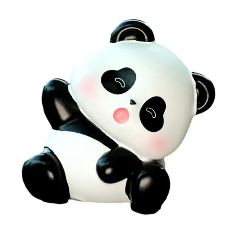 Panda Car Dashboard Decorations Car Dashboard Mini Panda Dolls Cute Panda Figurine Cartoon Auto Interior Accessory Car Interior