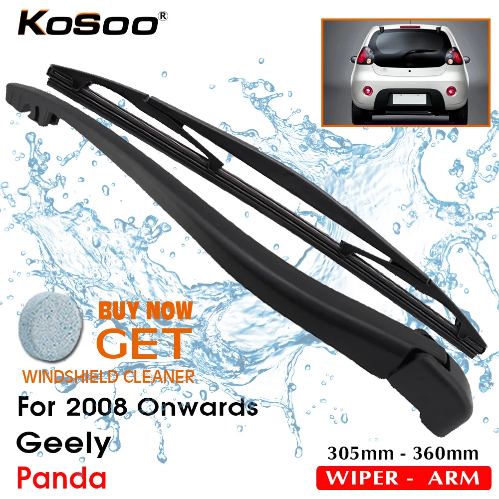 Kosoo Spazzola Tergicristallo Posteriore Automatica Per Geely Panda,305Mm 2008 In Poi Braccio Spazzole Tergicristallo Lunotto Posteriore, Accessori Pe