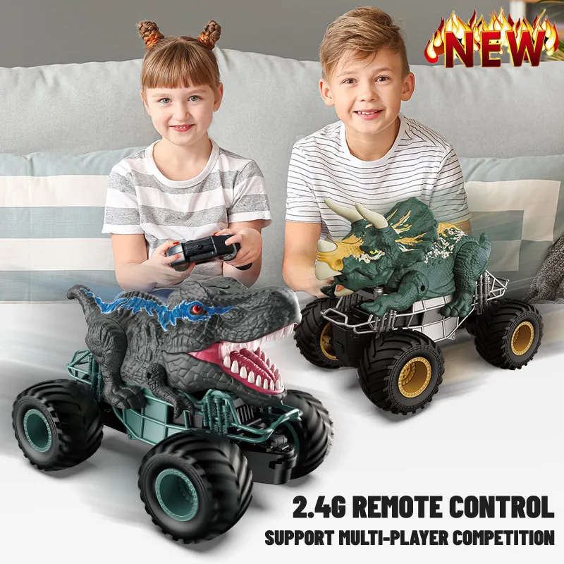 2023 Nuovo Dinosauro Telecomando Veicolo Spray Spruzzatura Stunt Veicolo All Terrain Rc Auto Adatto Per Strade E Prati