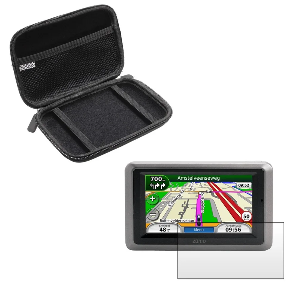 4.3 ''Inche Veicolo Portable Protect Eva Case Bag + Libera Dello Schermo Protector Shield Film Per Garmin Zumo 660 660Lm 665 665Lm Gps