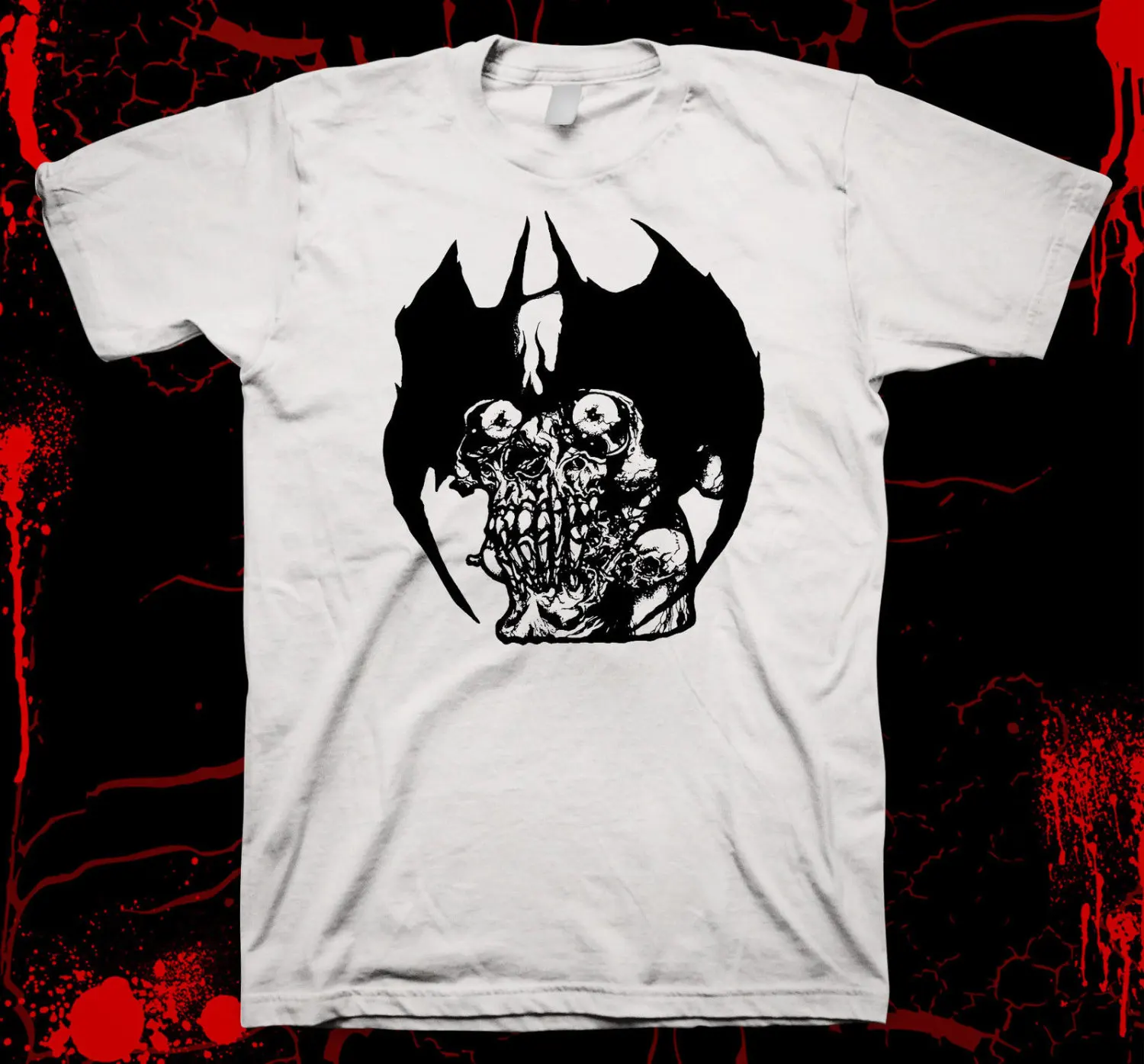 Pushead Devilman Schermato A Mano Pre-Ristretto 100% Cotone