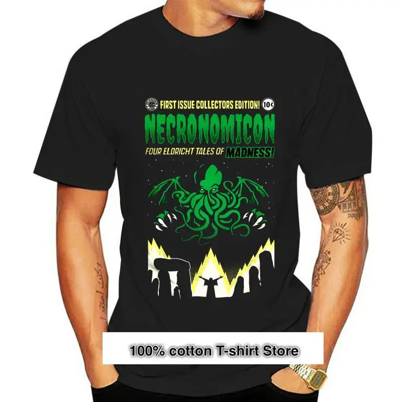 Camiseta Clonica H P Lovecraft Necronomicon Para Hombre, Todas Las Tallas Con Estampado De Presa De Vestir, Para Mujer