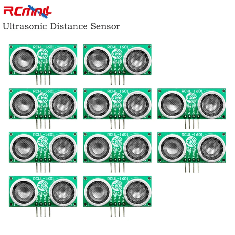 Rcmall 10Pcs Rcwl-1601 Ultrasonic Ranging Sensor Module Compatible With Hc-Sr04 I2C Interface 3V-5V