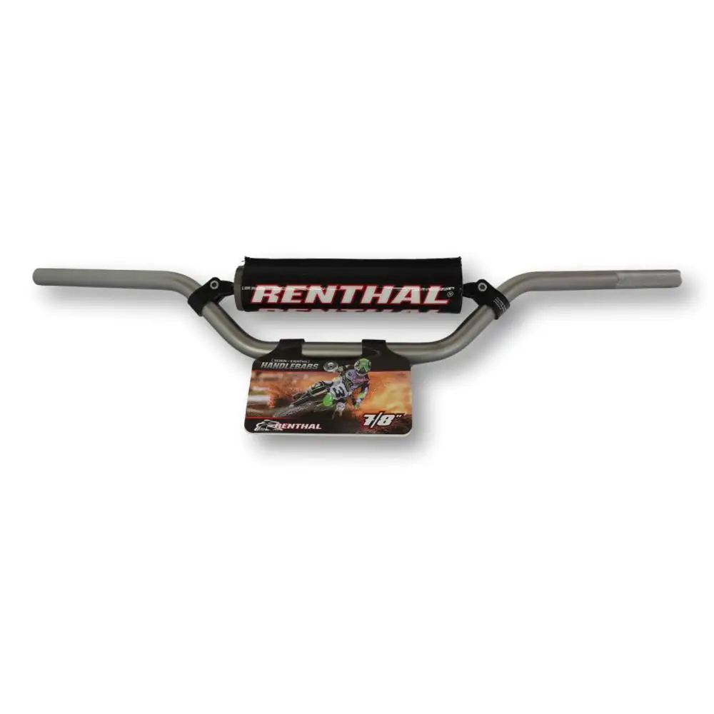 Manubrio Renthal Con Asta Diametro 22Mm Argento Con Protezione