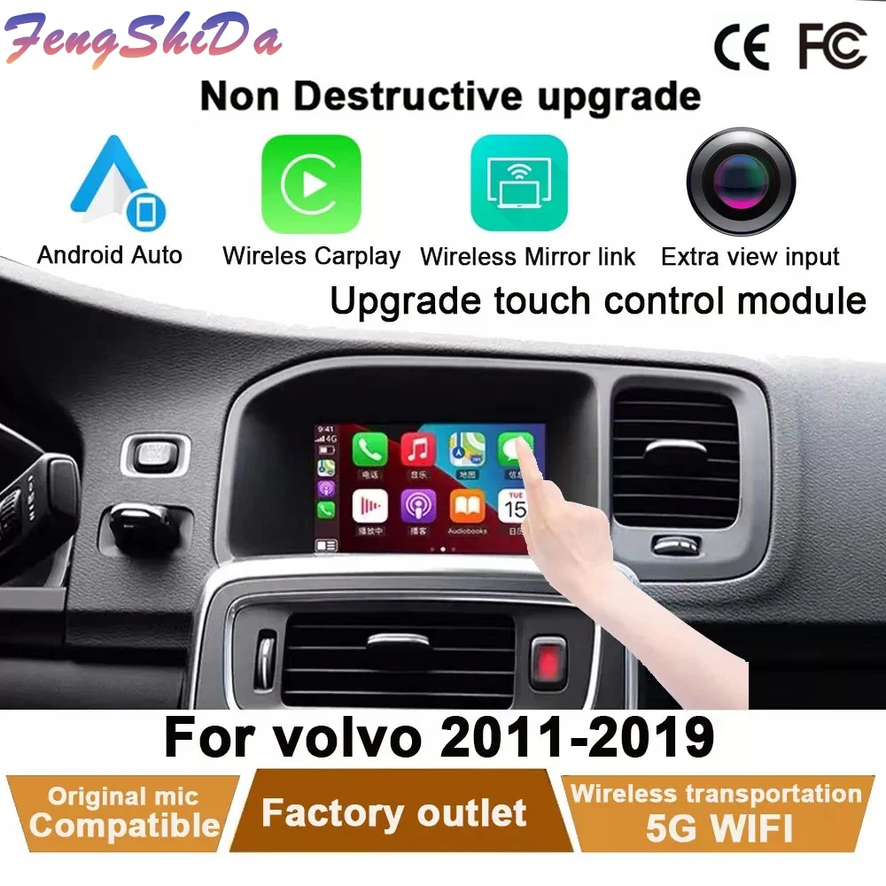 Wireless Apple Carplay Volvo Android Auto Interface Decoder Per Volvo ( 2011 - 2019 )Xc60 S60 V40 V60 Xc70 S80 C5 Volvo Carplay