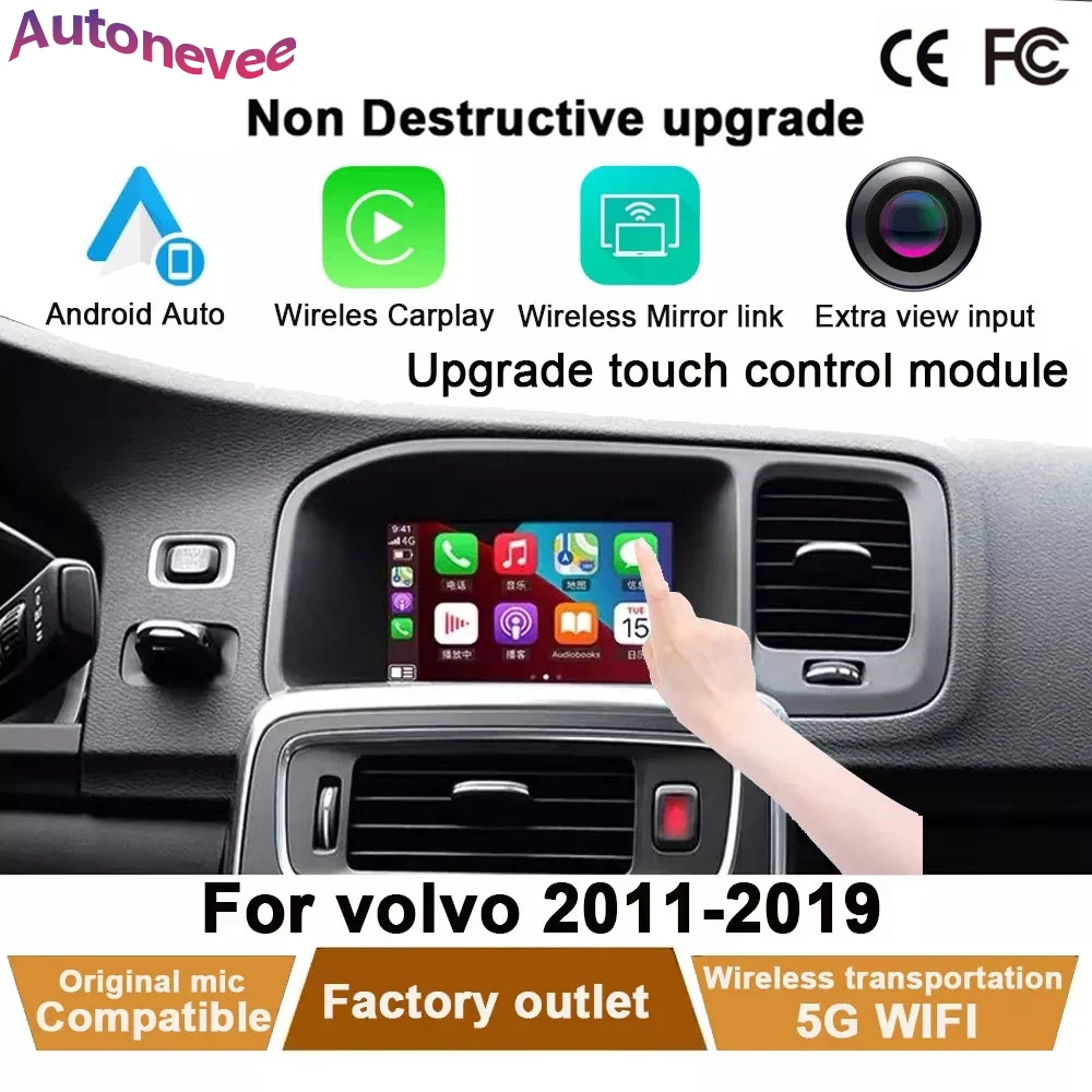 Wireless Apple Carplay Volvo Android Auto Interface Decoder Per Volvo (2011-2019)Xc60 S60 V40 V60 Xc70 S80 C5 Volvo Carplay