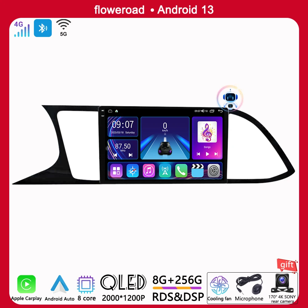 Apple Carplay Video Android Per Seat Leon 2012-2018 Autoradio Lettore Multimediale Navigazione Dvd Gps Stereo 2 Din Head Unit Screen