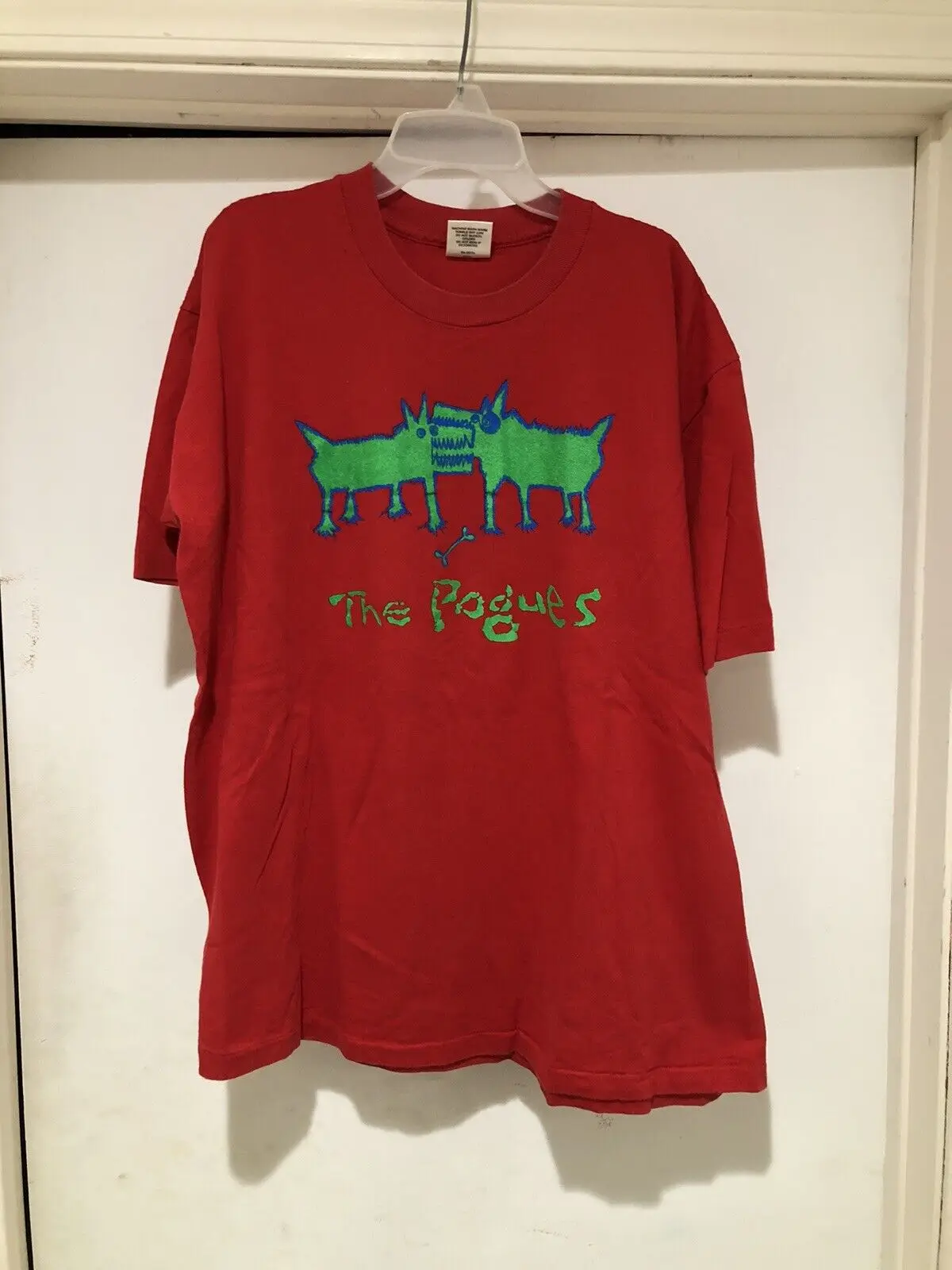 Vintage Anni '90 The Pogues Maglietta Ruvida Ruvida Xl Joe Strummer Attillato Macgowan Punk