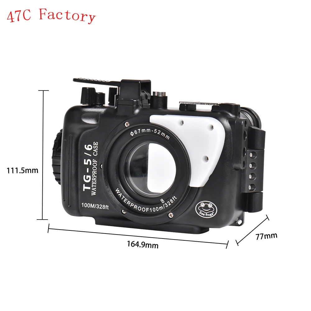 Seafrogs Exw Prezzo Professionale 100M/325Ft Custodia Per Fotocamera Subacquea Custodia In Alluminio Per Fotocamere Olympus Tg5/Tg6