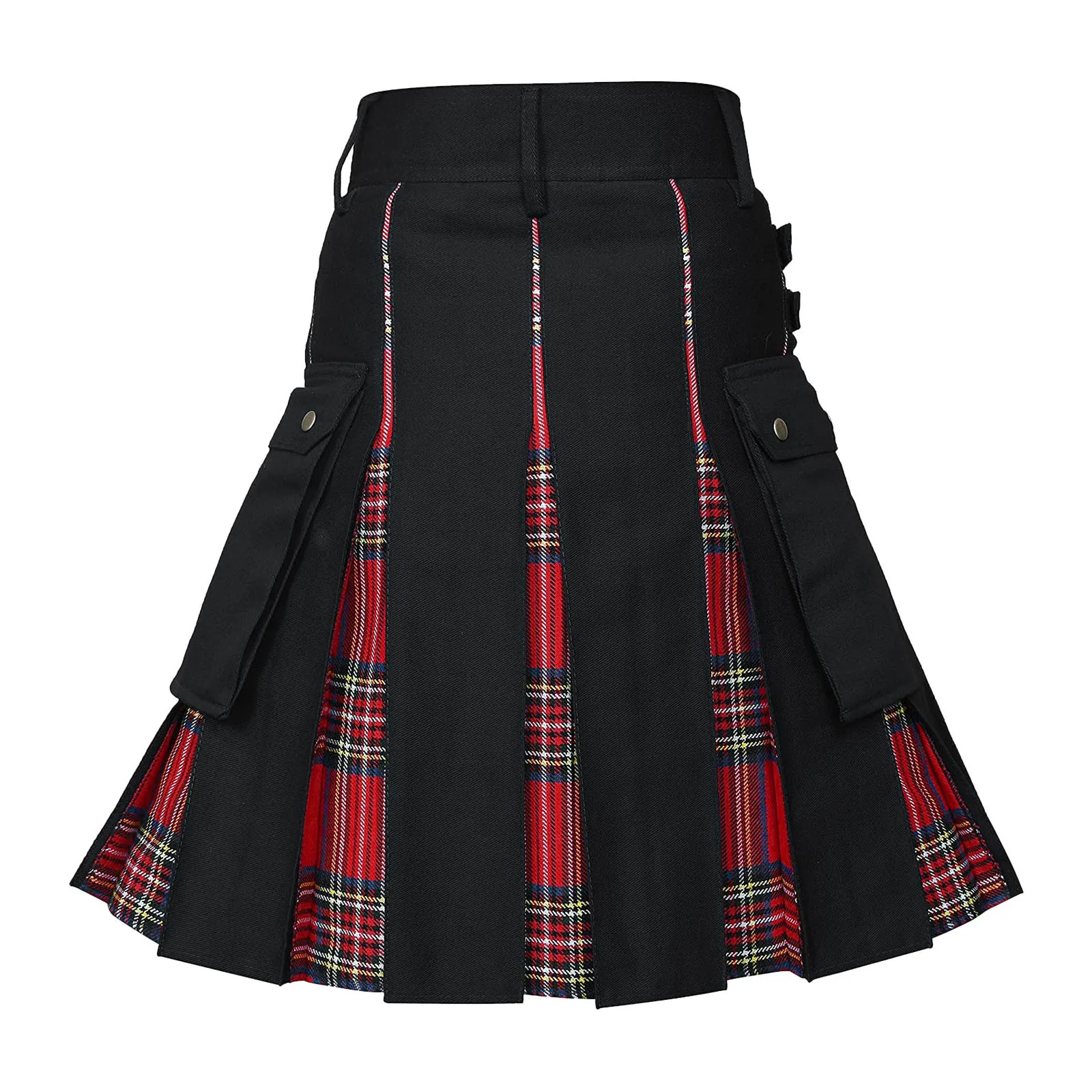 Kilt Per Uomo, Kilt Utility, Kilt Ibrido Jeans 100% Cotone, Kilt Da Uomo Tradizionale Scozzese Pieghettato Scatola Moderna