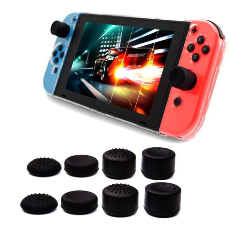 8Pcs Silicone Extra Superiore Levetta Impugnatura Tappo Joystick Copertura Per Nintendo Switch Oled Lite Ns Joy-Con Controller Levetta