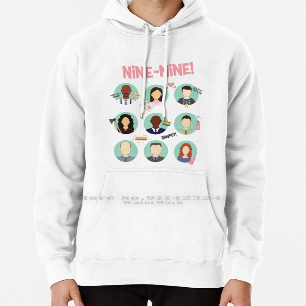 Brooklyn Nine-Nine Squad Felpa Con Cappuccio Maglione 6Xl Cotone Brooklyn Nine Nine B99 Terry Amy Santiago Jack Peralta Rosa Kim Raymond